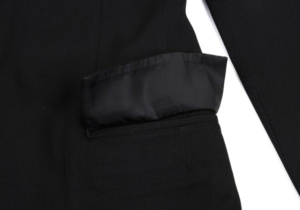 Yohji Yamamoto NOIR Wool Gabardine Fly Jacket Black Size 2