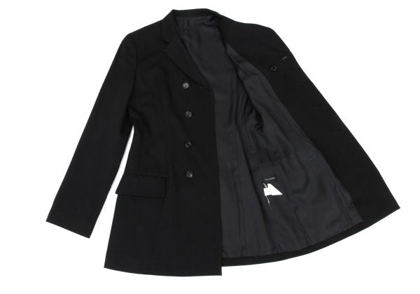 Yohji Yamamoto NOIR Wool Gabardine Fly Jacket Black Size 2