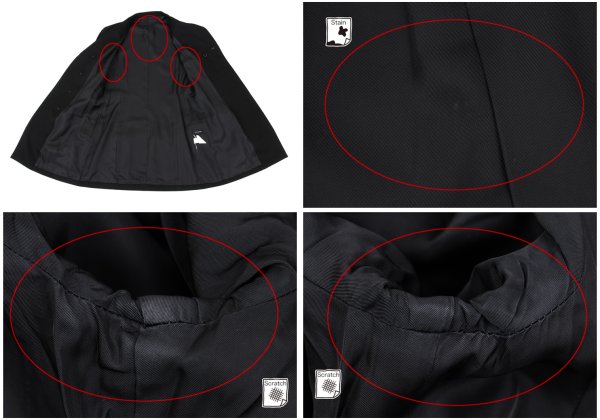 Yohji Yamamoto NOIR Wool Gabardine Fly Jacket Black Size 2