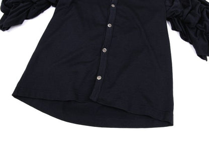 COMME des GARCONS Frill Sleeve Design Blouse Navy Size M