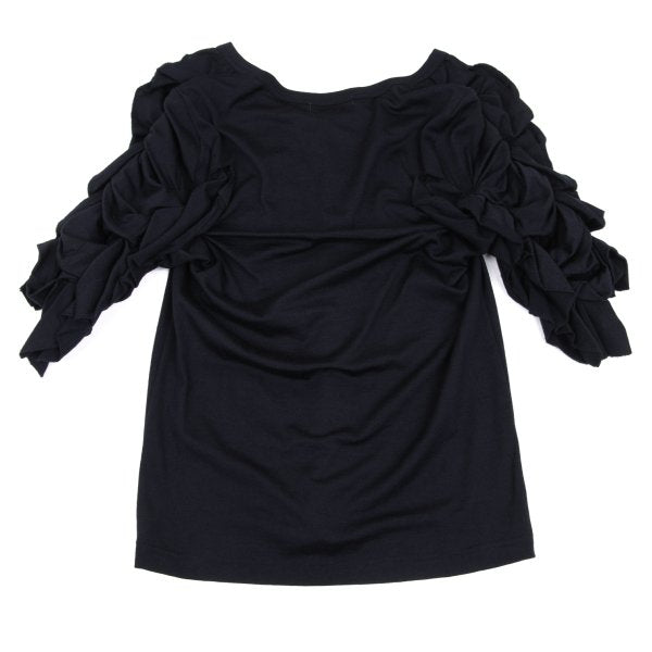 COMME des GARCONS Frill Sleeve Design Blouse Navy Size M
