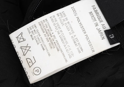 Y's Polyester Crinkled Sheer Midi Dress Black Size 3
