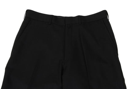 DRIES VAN NOTEN Wool Straight Pants Black Size 48