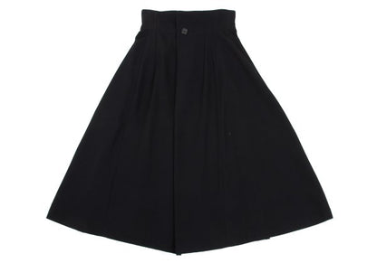 Yohji Yamamoto FEMME Wool Gabardine Dart Skirt Black Size SS