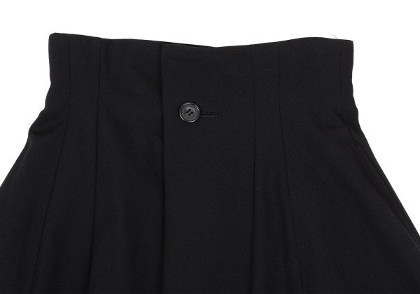 Yohji Yamamoto FEMME Wool Gabardine Dart Skirt Black Size SS