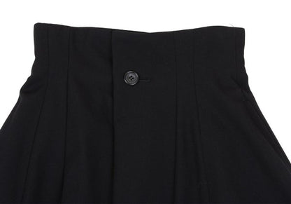 Yohji Yamamoto FEMME Wool Gabardine Dart Skirt Black Size SS