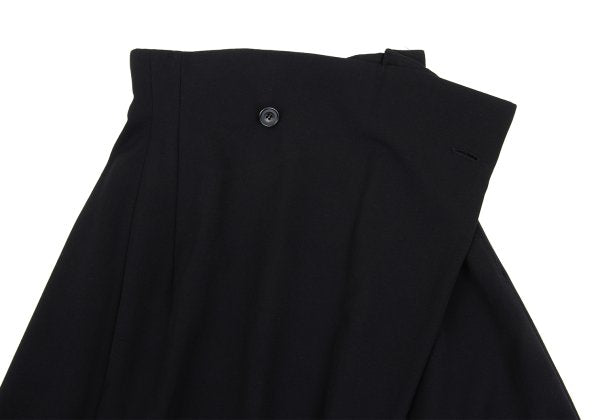 Yohji Yamamoto FEMME Wool Gabardine Dart Skirt Black Size SS