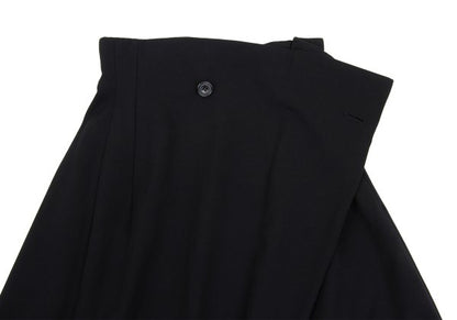 Yohji Yamamoto FEMME Wool Gabardine Dart Skirt Black Size SS
