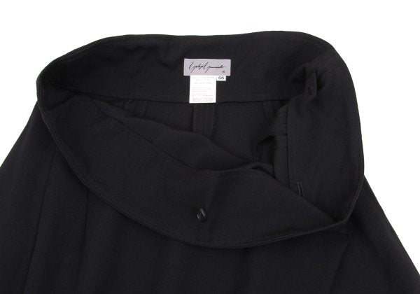 Yohji Yamamoto FEMME Wool Gabardine Dart Skirt Black Size SS