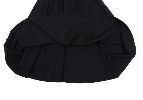 Yohji Yamamoto FEMME Wool Gabardine Dart Skirt Black Size SS