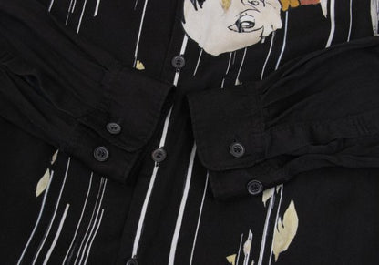 Ground Y x CYBORG 009 24AW Rayon Joe Shirt Black Size 3