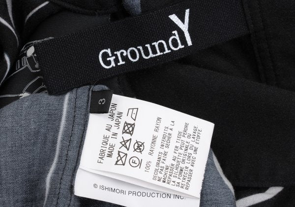 Ground Y x CYBORG 009 24AW Rayon Joe Shirt Black Size 3