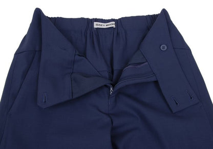 ISSEY MIYAKE Wool Stretch Straight Pants Navy Size 2