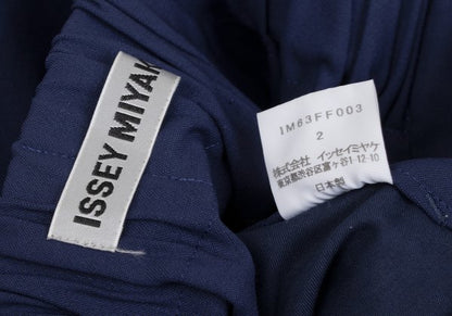 ISSEY MIYAKE Wool Stretch Straight Pants Navy Size 2