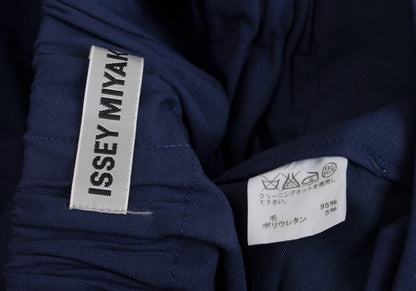 ISSEY MIYAKE Wool Stretch Straight Pants Navy Size 2
