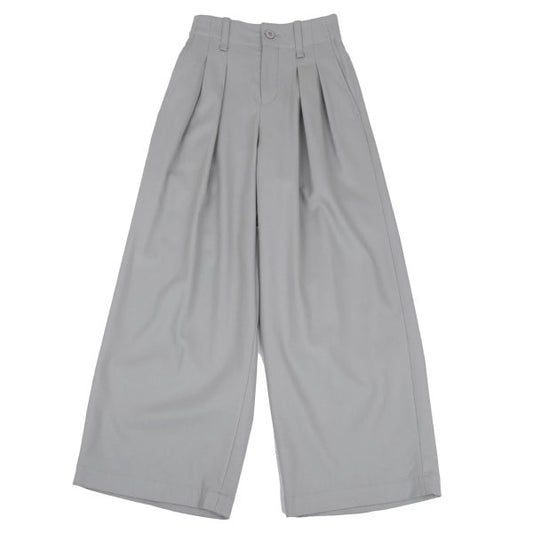 ISSEY MIYAKE Wool Back Tuck Wide Pants Gray Size 1