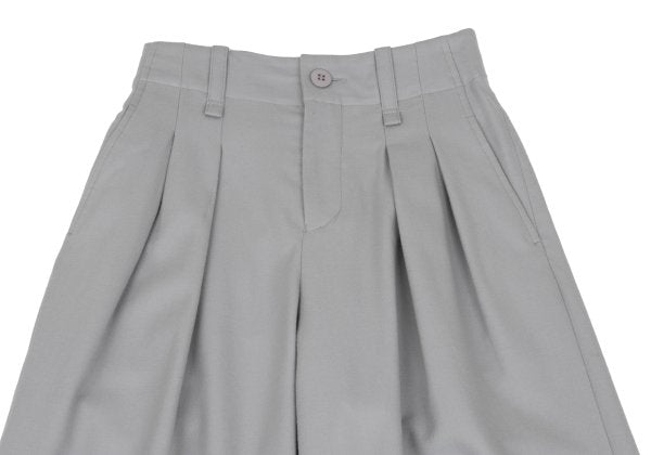 ISSEY MIYAKE Wool Back Tuck Wide Pants Gray Size 1