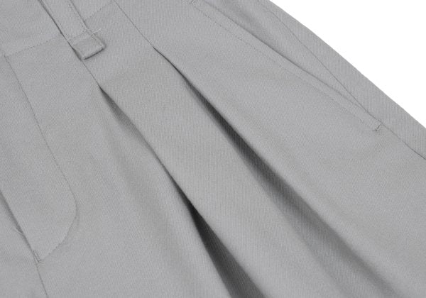 ISSEY MIYAKE Wool Back Tuck Wide Pants Gray Size 1