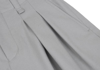 ISSEY MIYAKE Wool Back Tuck Wide Pants Gray Size 1
