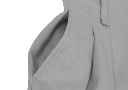 ISSEY MIYAKE Wool Back Tuck Wide Pants Gray Size 1