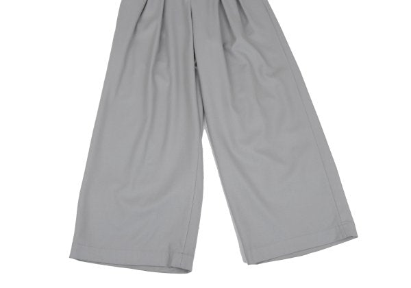 ISSEY MIYAKE Wool Back Tuck Wide Pants Gray Size 1
