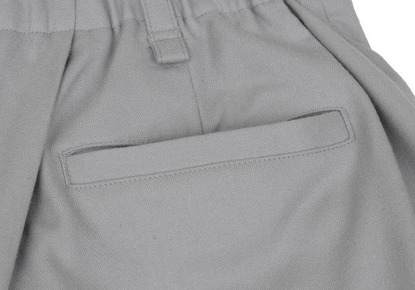 ISSEY MIYAKE Wool Back Tuck Wide Pants Gray Size 1