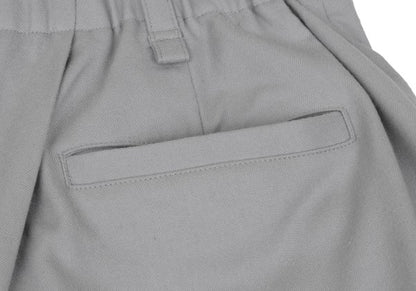 ISSEY MIYAKE Wool Back Tuck Wide Pants Gray Size 1