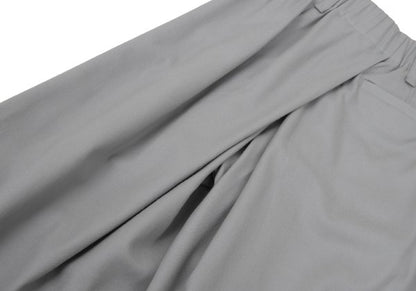 ISSEY MIYAKE Wool Back Tuck Wide Pants Gray Size 1