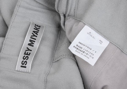 ISSEY MIYAKE Wool Back Tuck Wide Pants Gray Size 1