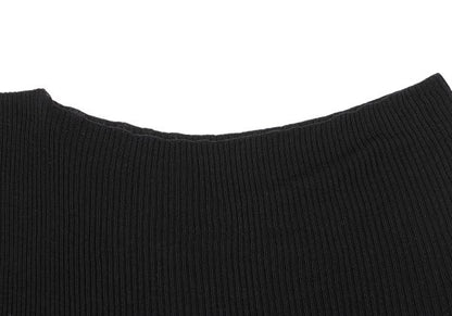 ISSEY MIYAKE Ribbed Asymmetric Tank Top Black Size 2