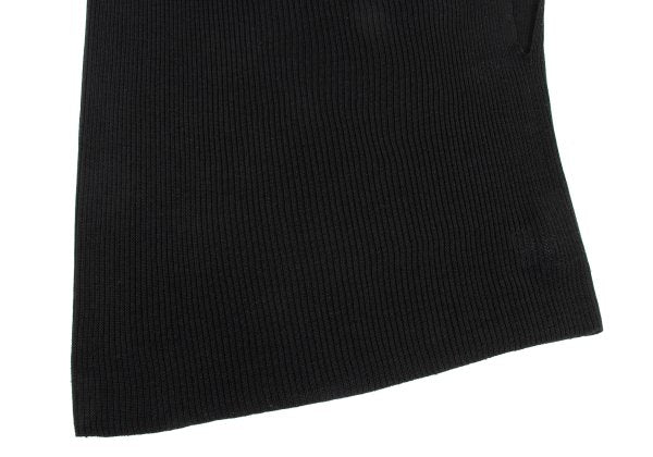 ISSEY MIYAKE Ribbed Asymmetric Tank Top Black Size 2