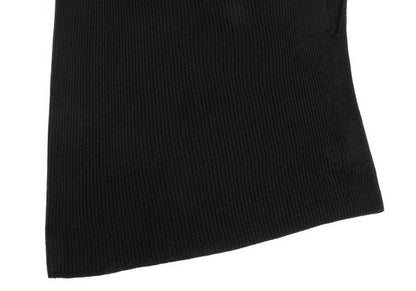 ISSEY MIYAKE Ribbed Asymmetric Tank Top Black Size 2