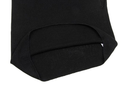 ISSEY MIYAKE Ribbed Asymmetric Tank Top Black Size 2