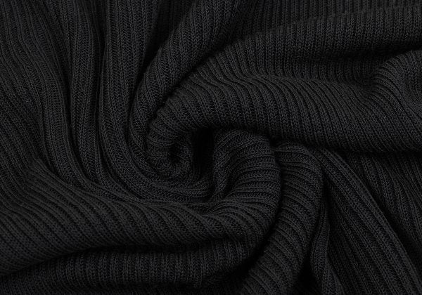 ISSEY MIYAKE Ribbed Asymmetric Tank Top Black Size 2