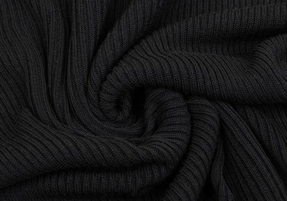 ISSEY MIYAKE Ribbed Asymmetric Tank Top Black Size 2