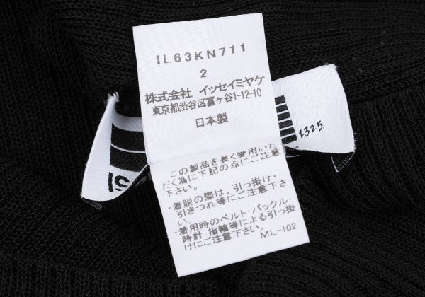 ISSEY MIYAKE Ribbed Asymmetric Tank Top Black Size 2