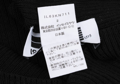 ISSEY MIYAKE Ribbed Asymmetric Tank Top Black Size 2