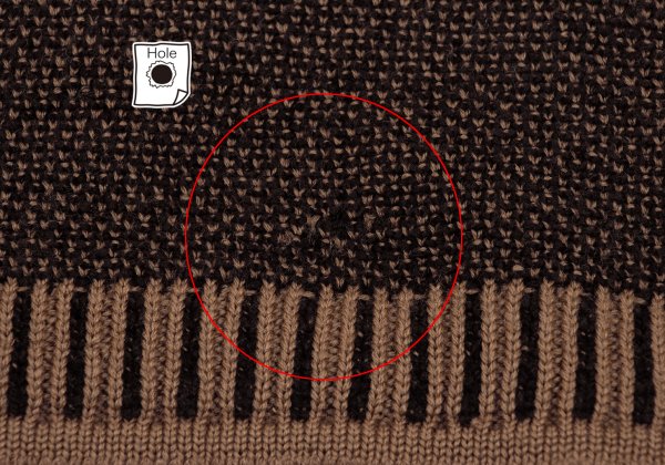 KENZO HOMME Wool Blend Patch Pocket Mock Knit Brown Size M