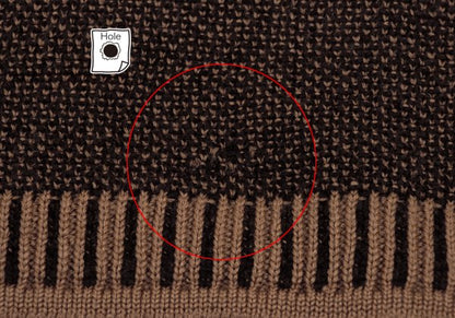 KENZO HOMME Wool Blend Patch Pocket Mock Knit Brown Size M