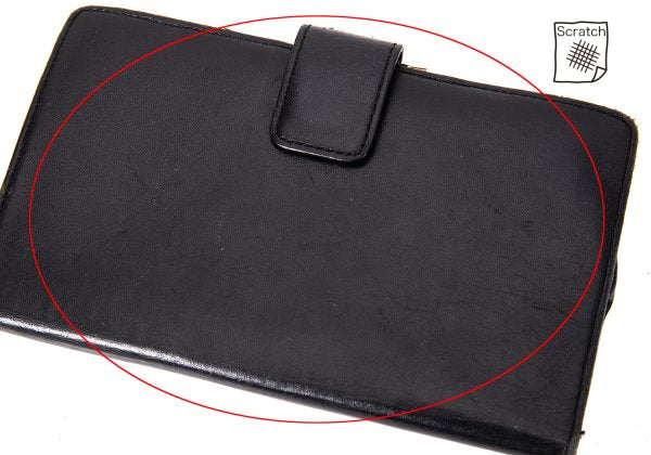 Y's Leather Bifold Gama-guchi Wallet Black