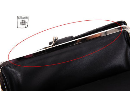 Y's Leather Bifold Gama-guchi Wallet Black