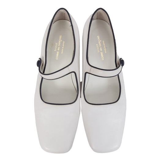 tricot COMME des GARCONS Leather Shoes White Sneakers Size 23.5CM