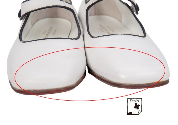 tricot COMME des GARCONS Leather Shoes White Sneakers Size 23.5CM