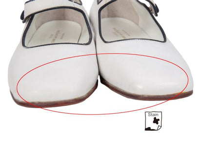 tricot COMME des GARCONS Leather Shoes White Sneakers Size 23.5CM
