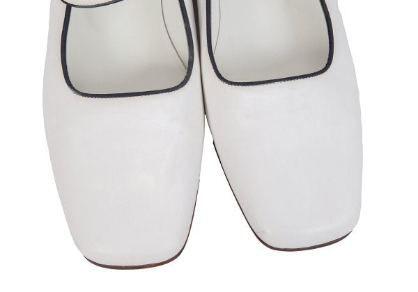 tricot COMME des GARCONS Leather Shoes White Sneakers Size 23.5CM