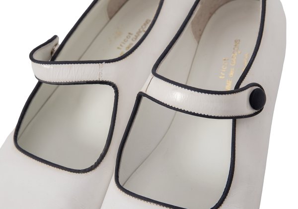 tricot COMME des GARCONS Leather Shoes White Sneakers Size 23.5CM