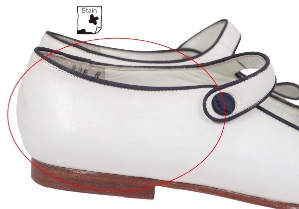 tricot COMME des GARCONS Leather Shoes White Sneakers Size 23.5CM
