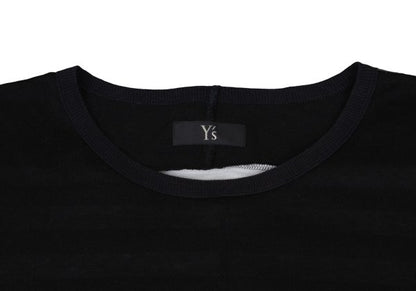 Y's Cotton Back Stripe Panel Design Dress Black Size 2