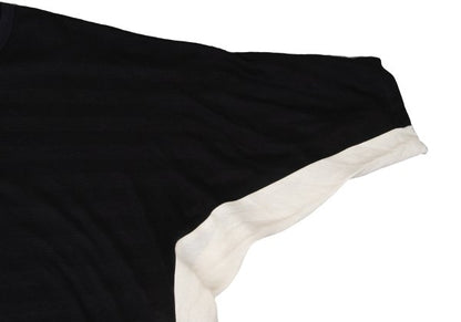 Y's Cotton Back Stripe Panel Design Dress Black Size 2