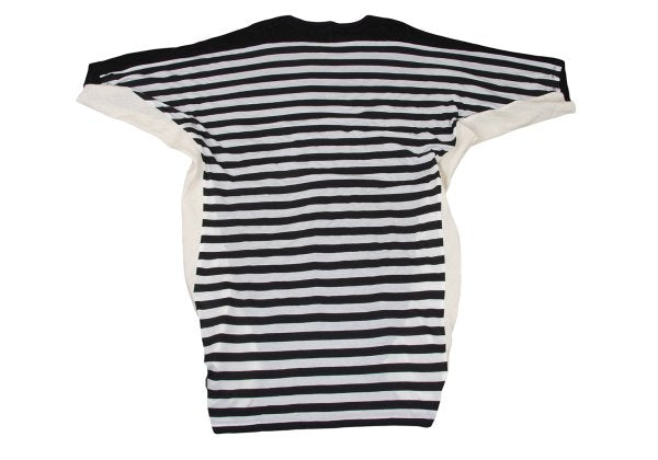 Y's Cotton Back Stripe Panel Design Dress Black Size 2